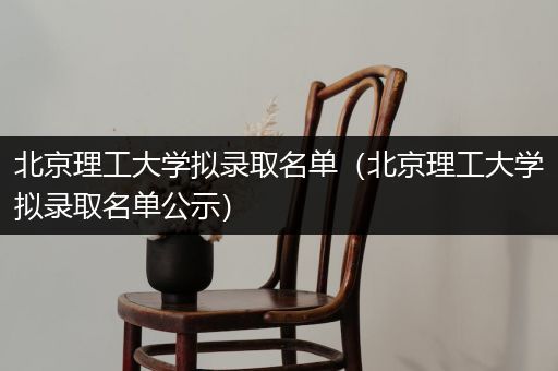 北京理工大学拟录取名单（北京理工大学拟录取名单公示）