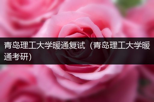 青岛理工大学暖通复试（青岛理工大学暖通考研）