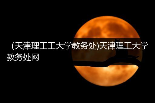 （天津理工工大学教务处)天津理工大学教务处网
