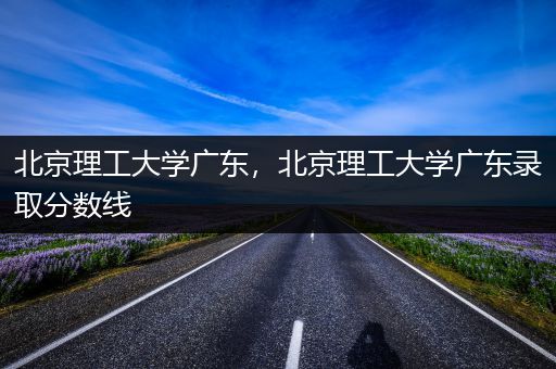 北京理工大学广东，北京理工大学广东录取分数线