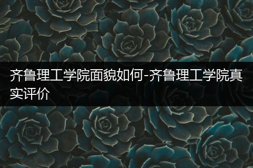 齐鲁理工学院面貌如何-齐鲁理工学院真实评价