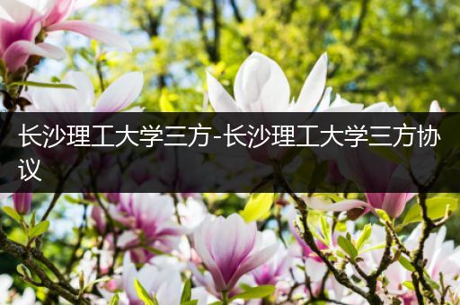 长沙理工大学三方-长沙理工大学三方协议