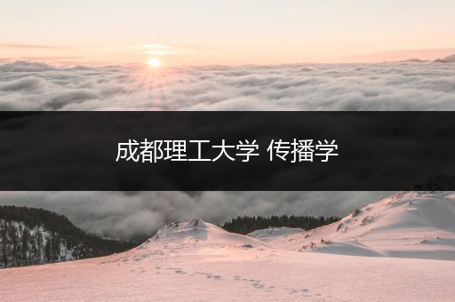 成都理工大学 传播学