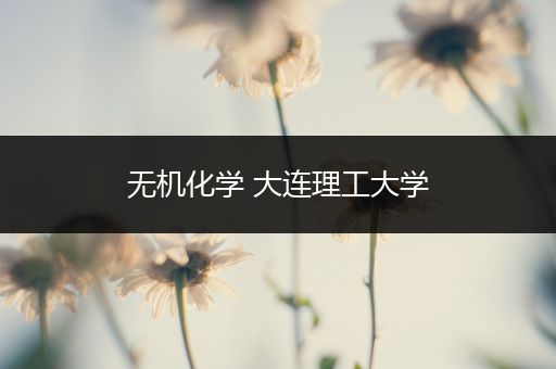无机化学 大连理工大学