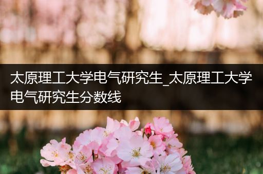 太原理工大学电气研究生_太原理工大学电气研究生分数线