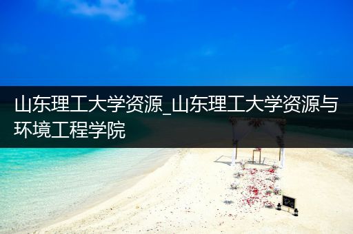 山东理工大学资源_山东理工大学资源与环境工程学院