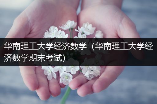 华南理工大学经济数学（华南理工大学经济数学期末考试）