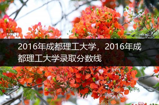 2016年成都理工大学，2016年成都理工大学录取分数线