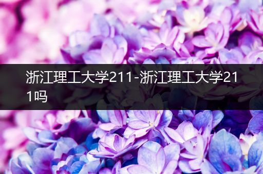浙江理工大学211-浙江理工大学211吗