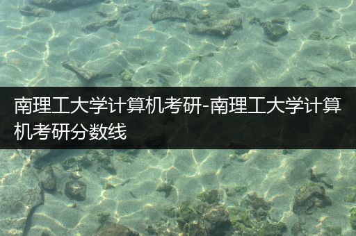 南理工大学计算机考研-南理工大学计算机考研分数线