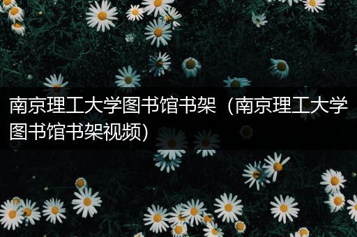 南京理工大学图书馆书架（南京理工大学图书馆书架视频）
