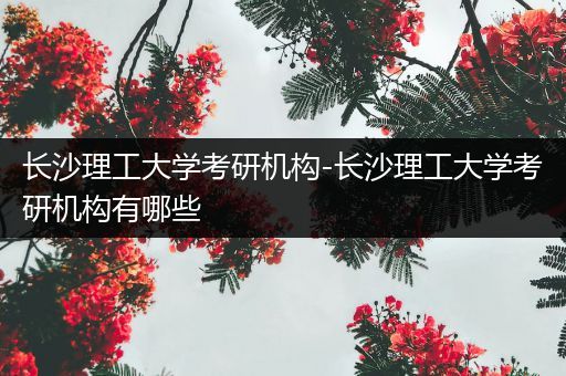 长沙理工大学考研机构-长沙理工大学考研机构有哪些